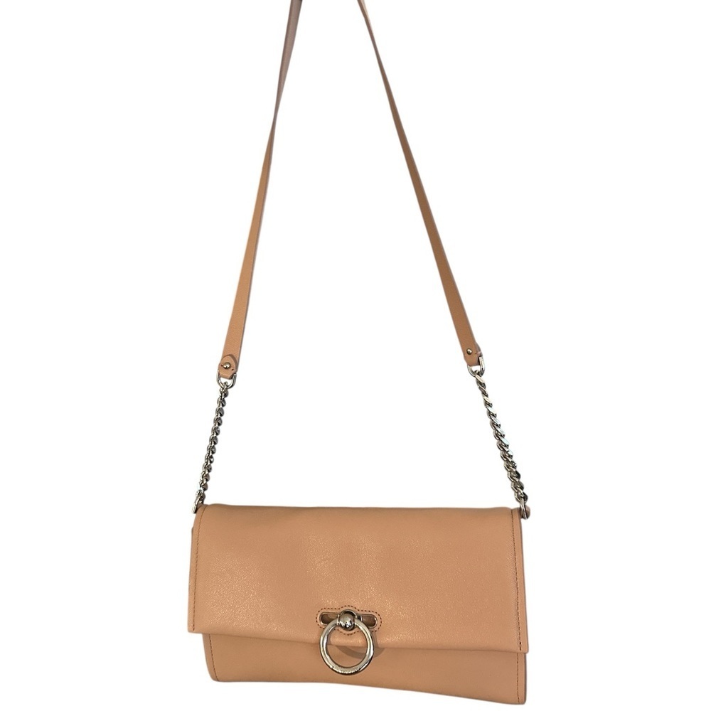 π Rebecca Minkoff Sofia Blush Leather Crossbody Clutch Convertible Chain Bag - Picture 4 of 11